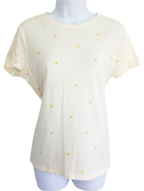Marine Layer Tops - MARINE LAYER Sunshine Sun Print Cream Cotton Modal T-Shirt Tee Small